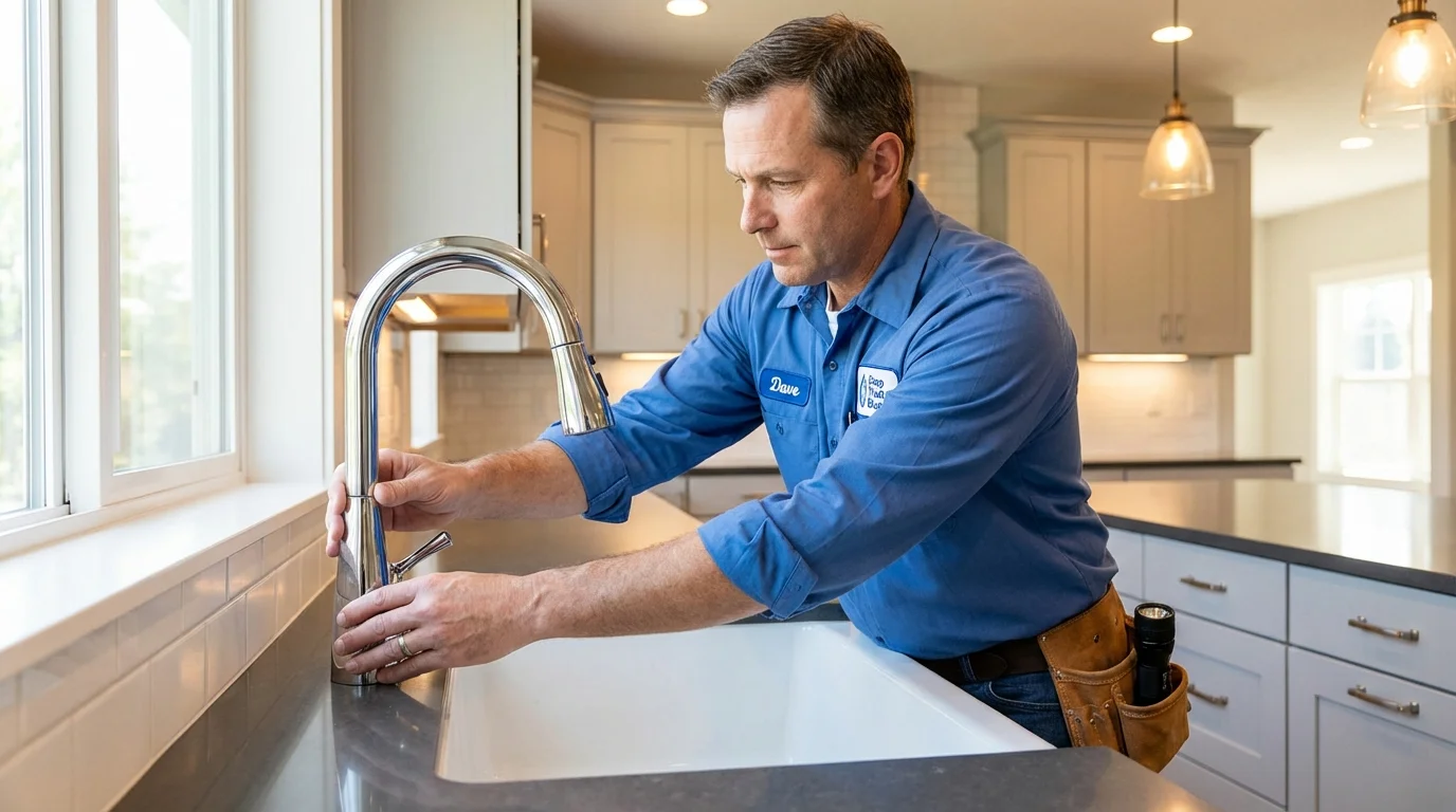 Kitchen faucet installation by Johns Plumbing LLC in Chickasha
