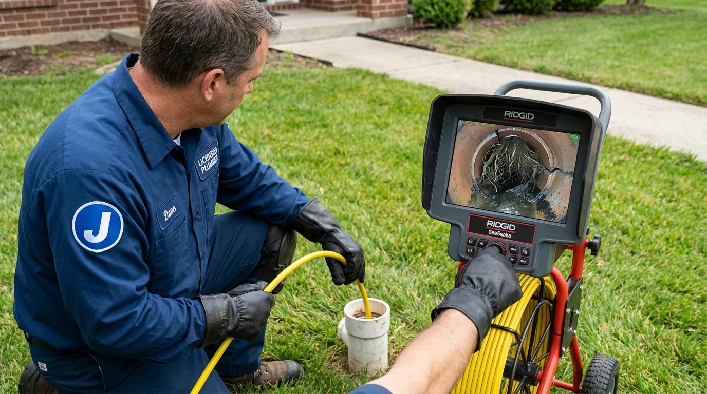 Sewer camera inspection being performed by Johns Plumbing LLC in Chickasha